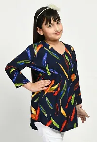 Stylish Multicoloured Crepe Printed Top For Girls Pack Of 2-thumb4