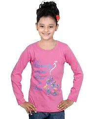 IndiWeaves Girls Cotton Full Sleeve Printed T-Shirt Pack of 2(10200-0108-IW-P2-XL1_Pink::Purple_12-13 Years)-thumb2