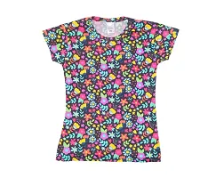 Stylish Polyester Printed Tshirt For Girls Pack of 2-thumb1