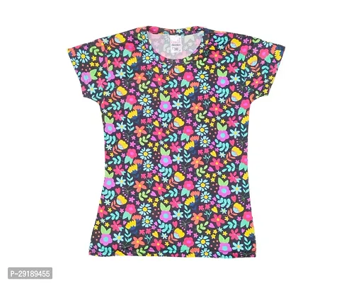 Stylish Polyester Printed Tshirt For Girls Pack of 2-thumb2