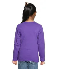 IndiWeaves Girls Cotton Purple Full Sleeves Printed T-Shirts(10200-11-IW-XL_X-Large)-thumb3