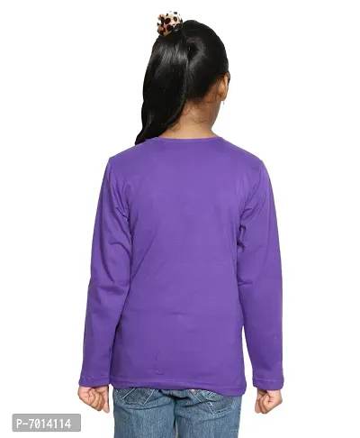 IndiWeaves Girls Cotton Purple Full Sleeves Printed T-Shirts(10200-11-IW-XL_X-Large)-thumb4