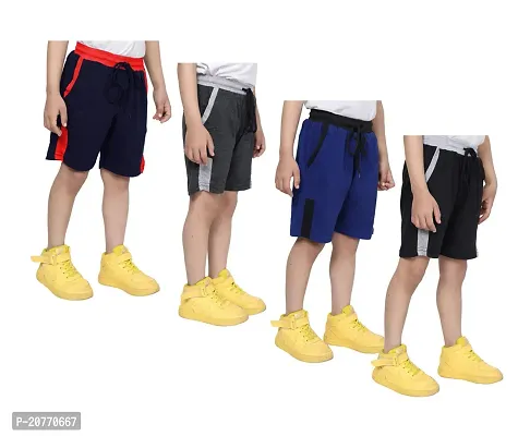 Boys Stylish Solid Cotton Combo Shorts