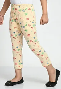 Fabulous Beige Cotton Printed Capri For Girls-thumb2