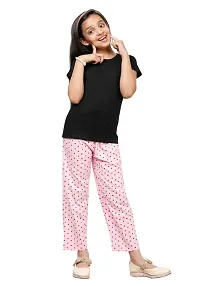 Stylish Multicoloured Cotton Printed Pyjama Lower Pant For Girls Pack Of 4-thumb1