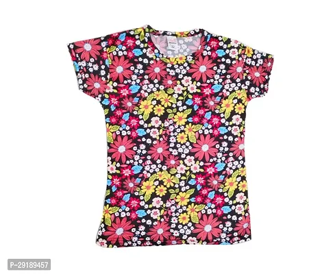 Stylish Polyester Printed Tshirt For Girls Pack of 2-thumb3