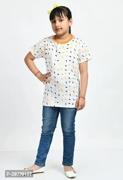 Stylish Multicoloured Crepe Printed Tee For Girls Pack Of 2-thumb2