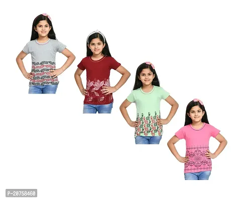 Girls Stylish Cotton Printed Casual Top-thumb0