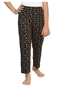 Stylish Multicoloured Cotton Printed Pyjama For Girls Pack Of 2-thumb2