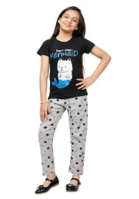 Stylish Multicoloured Cotton Printed Pyjama Lower Pant For Girls Pack Of 4-thumb1