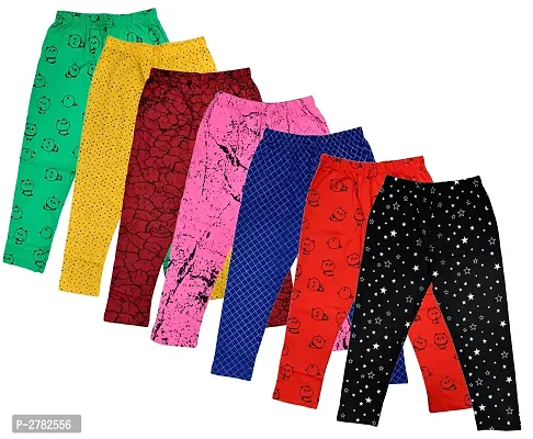 Multicoloured Cotton Capris For Girl's - (Pack of 7)