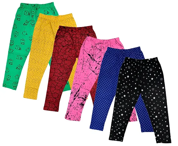 Multicoloured Cotton Capris For Girls - (Pack of 8)