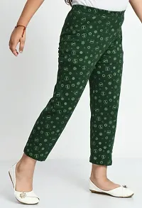 Stylish Olive Cotton Printed Pyjama For Girl-thumb3