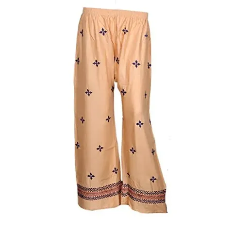 IndiWeaves Rayon Embroidered Trendy and Stylish Pallazo Pant for Women