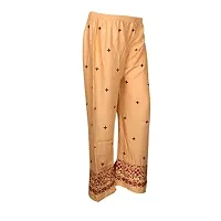 IndiWeaves Beige Rayon Embroidered Trendy and Stylish Pallazo Pant for Women_FREE SIZE_71979-MP-IW-Free-thumb1