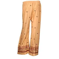 IndiWeaves Beige Rayon Embroidered Trendy and Stylish Pallazo Pant for Women_FREE SIZE_71979-MP-IW-Free-thumb3