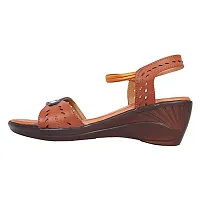 IndiWeaves Womens Faux Leather Sandal (87300-173-IW-8_Tan_8)-thumb3