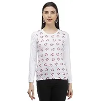 IndiWeaves Women's Full Sleeve Printed Cotton T-Shirts Pack of 3-thumb3