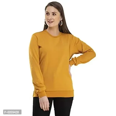 indi weaves Women's Fleece Warm Sweatshirt for Winters (L,Grey,Mustard) Pack of 2-thumb5