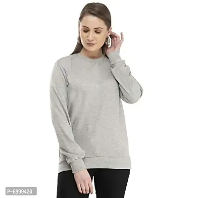 indi weaves Women's Fleece Warm Sweatshirt for Winters (L,Grey,Mustard) Pack of 2-thumb2