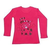 IndiWeaves Girls Combo Pack of Cotton Full Sleeve T-Shirts and Cotton Printed 3/4th Capri Pants-thumb1