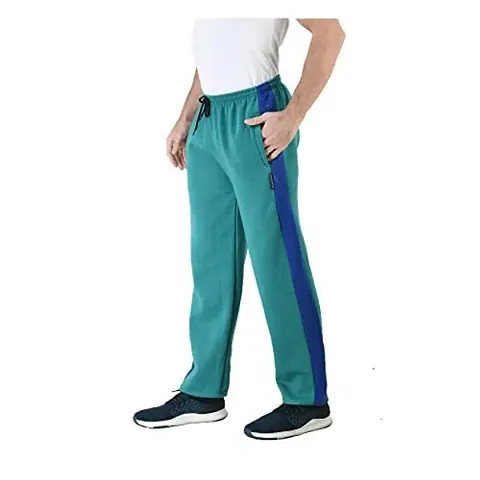 IndiWeaves Men's Regular Fit Wool Trackpants (70500-32-IW-Y-P1-42_Rama Green_42)