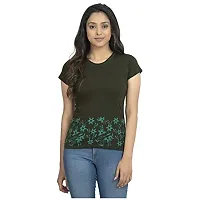 IndiWeaves Women's Cotton Printed T-Shirts Pack of 4-thumb1