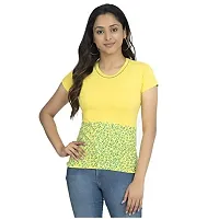 IndiWeaves Women's Cotton Printed T-Shirts Pack of 4-thumb1