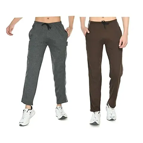 indi weaves Men's Solid Lower Track Pants (Pack of 2)