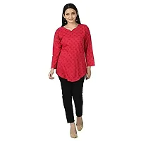 IndiWeaves#174; Cotton Printed Straight Top/Short Kurti for Women/Girls [Pack of 2]-thumb4