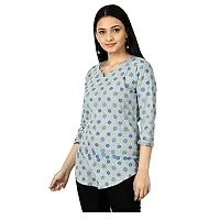 IndiWeaves#174; Cotton Printed Straight Top/Short Kurti for Women/Girls [Pack of 2]-thumb2