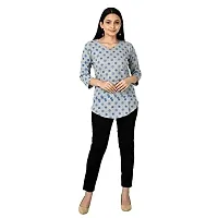 IndiWeaves#174; Cotton Printed Straight Top/Short Kurti for Women/Girls [Pack of 2]-thumb1