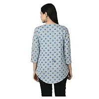 IndiWeaves#174; Cotton Printed Straight Top/Short Kurti for Women/Girls [Pack of 2]-thumb3