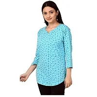 IndiWeaves#174; Cotton Printed Straight Top/Short Kurti for Women/Girls [Pack of 2]-thumb2