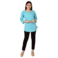 IndiWeaves#174; Cotton Printed Straight Top/Short Kurti for Women/Girls [Pack of 2]-thumb1