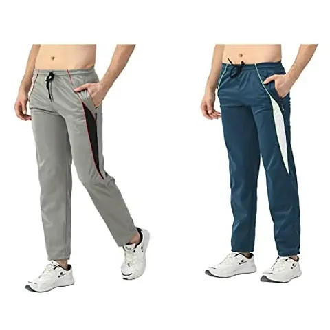 IndiWeaves® Men's Polyester Lower Comfy Regular Fit Track Pants [Pack of 2]