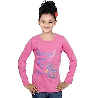 IndiWeaves Girls Cotton Full Sleeves Printed T-Shirt Pack of 2(10200-0131048-IW-P2-XL2-FBA_Pink::Black_14-15 Years)-thumb1