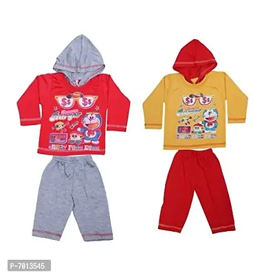 Indistar Kids Wollen Warm Clothing Set for Winters - Set of 2 (Assorted Color/Print)-18 to 24 Months(10000-1419)