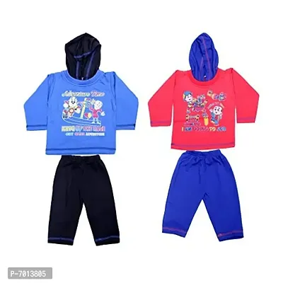 Indistar Boys Wollen Warm Clothing Set for Winters - Set of 2 (Assorted Color/Print)-0 to 6 Months(10000-1718)-thumb0