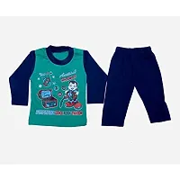 IndiWeaves Kids Pure Cotton Baba Suit (T-Shirt and Bottom) (Pack of 3) (Assorted Color/Print)-Multicolor - ( 10000-040608-IW)-6 to 12 Months-thumb2