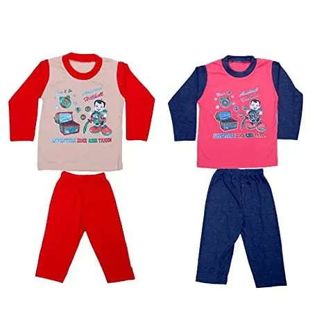 Kids Pure Cotton T-Shirt and Bottom Pack of 2