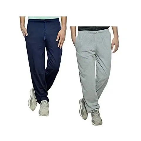 IndiWeaves Men's Solid Track Pants Pack of 2