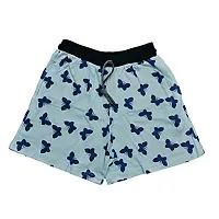 IndiWeaves Women's Combo Pack of Cotton Printed Shorts and Cpari (Navy Blue/Orange/Sky Blue/Yellow_L) Pack of 4-thumb3