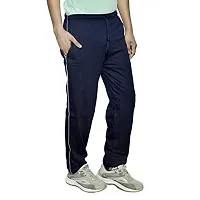 IndiWeaves Men's Cotton Solid Track Pants (7056466, Navy Blue, Brown, 40) Pack of 2-thumb3