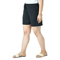 IndiWeaves&#174; Women's Cotton Regular Fit Solid and Printed Shorts/Hot Pant [Pack of 3]-thumb4