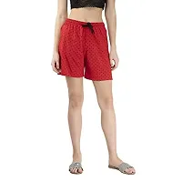 IndiWeaves&#174; Women's Cotton Regular Fit Solid and Printed Shorts/Hot Pant [Pack of 3]-thumb1