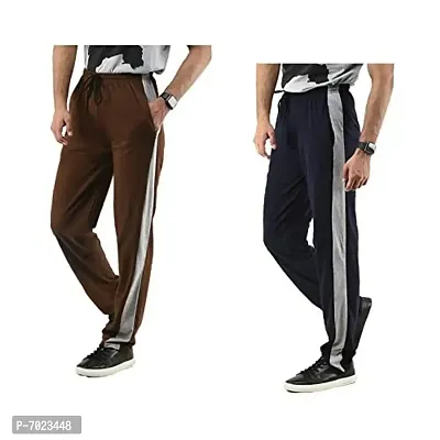 IndiWeaves Men's Cotton Lower Track Pants Pack of 2