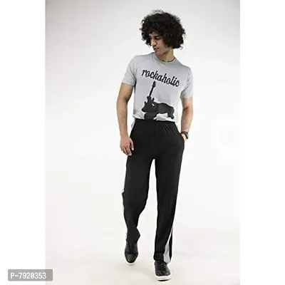 IndiWeaves Men's Cotton Lower Track Pants (Black,Grey,40) Pack of 2-thumb3