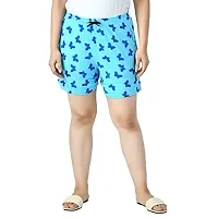 IndiWeaves Women's Cotton Printed Regular Shorts [Pack of 4]-thumb3