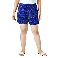 IndiWeaves Women's Cotton Printed Regular Shorts [Pack of 4]-thumb1